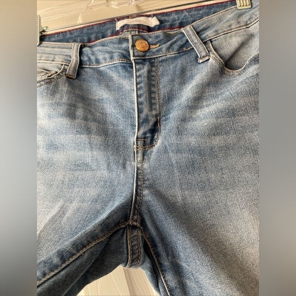 Cello Jeans Juniors 7 Skinny Distressed Stretch Blue‎ Medium Wash Denim Cotton - Picture 4 of 15